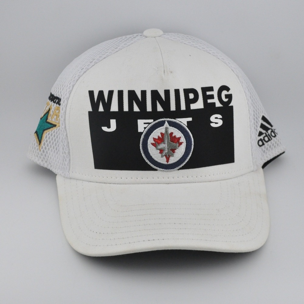 Adidas Winnipeg Jets Hat OSFA White NHL‎ Mesh Snapback Trucker Cap